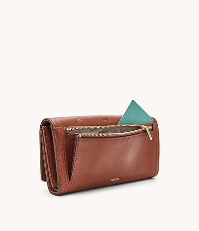 Fossil Sl7921914 Rfid Logan Flap Brown Multi