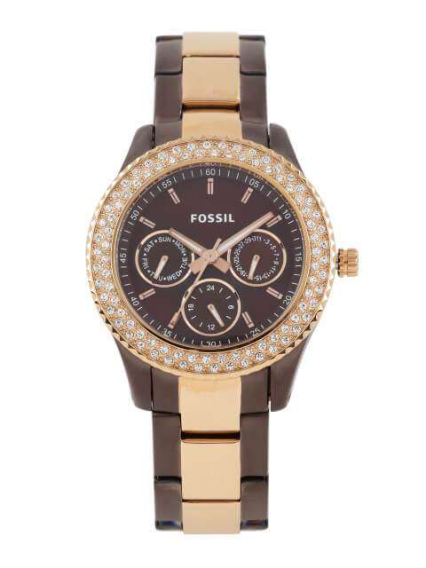 Fossil ES2955 Stella Chocolate Stainless Steel Ladies Watch