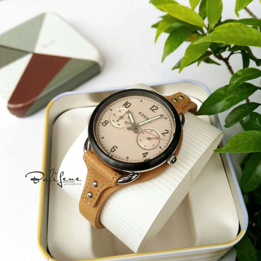 Fossil ES4175 Tailor Multifunction Beige Dial Ladies Watch