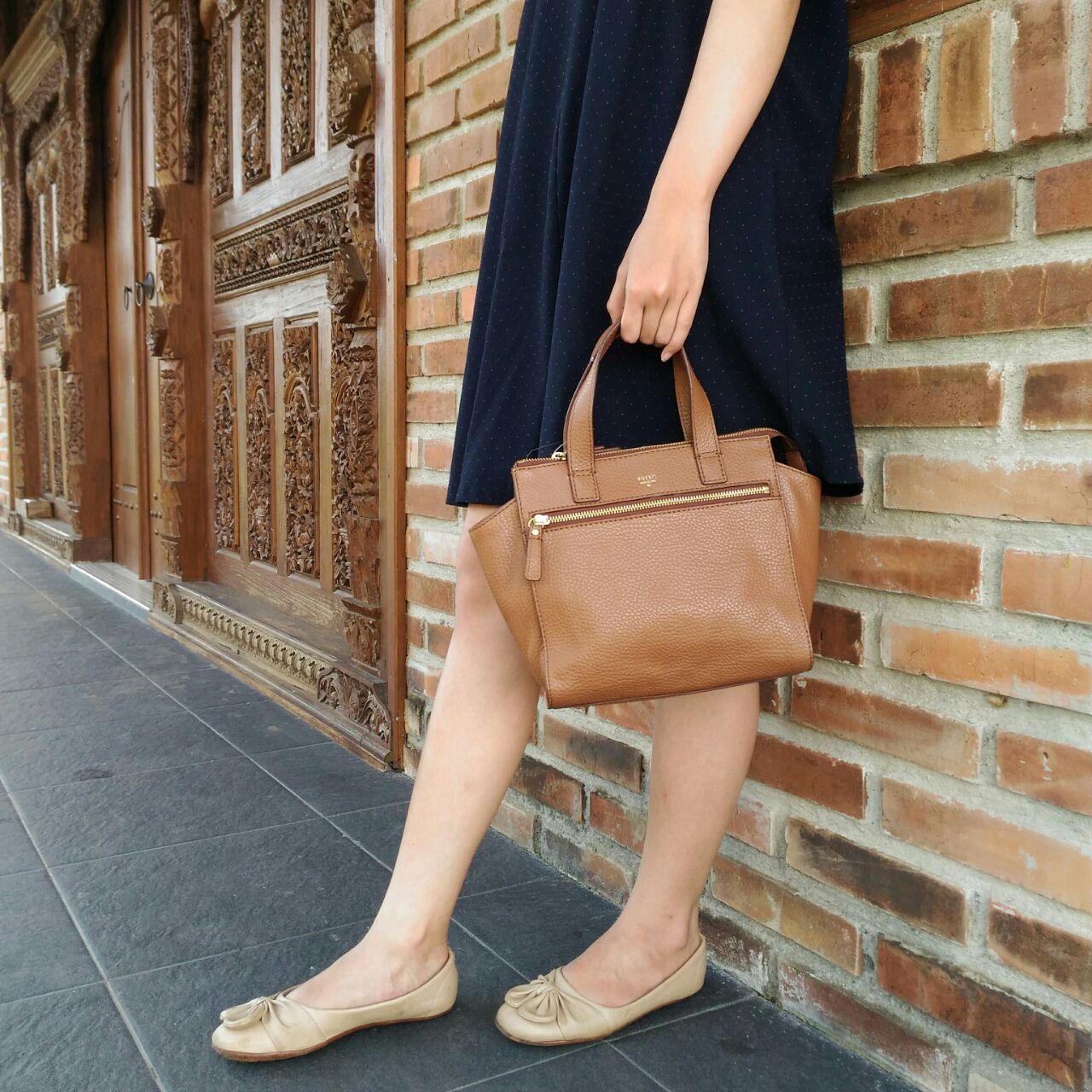 Fossil Shb1469609 Tessa Satchel Brown