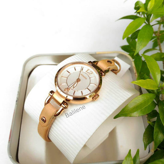 Fossil Es3745 Women Georgia Sand Leather Watch