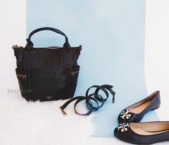 Fossil ZB6458001 Emerson Satchel Bag Black Leather