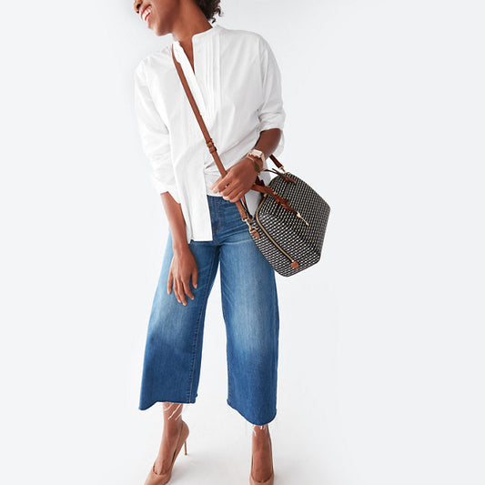 Fossil ZB7314080 Rachel Satchel Black Stripe