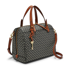 Fossil ZB7314080 Rachel Satchel Black Stripe