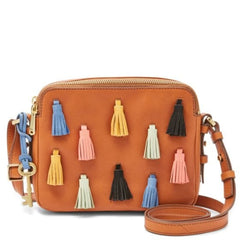 Fossil Zb7243998 Bags Crossbody Piper Tassel Toaster Brown W/multi