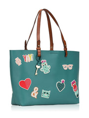 Fossil Zb7250320 Rachel Tote Sticker Teal Green