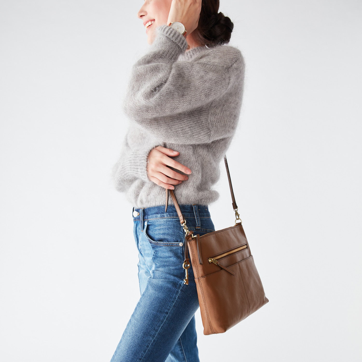 Fossil Zb7267210 Fiona Large Crossbody Medium Brown