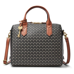 Fossil ZB7272080 Fiona Satchel Grid Black
