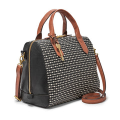 Fossil ZB7272080 Fiona Satchel Grid Black