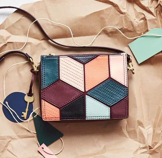 Fossil Zb7402998 Campbell Crossbody Patchwork