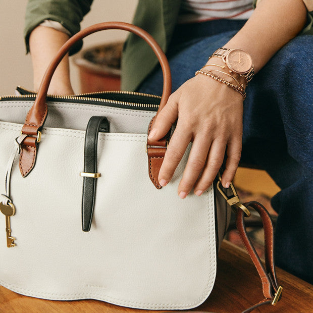 Fossil ryder satchel neutral store multi