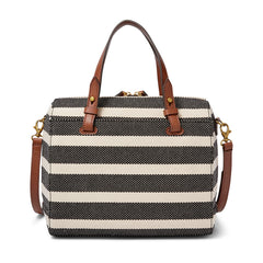 Fossil Zb7498080 Rachel Satchel Black Stripe