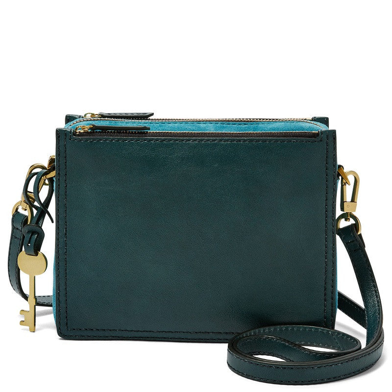 Fossil Zb7592380 Campbell Crossbody Indian Teal Balilene