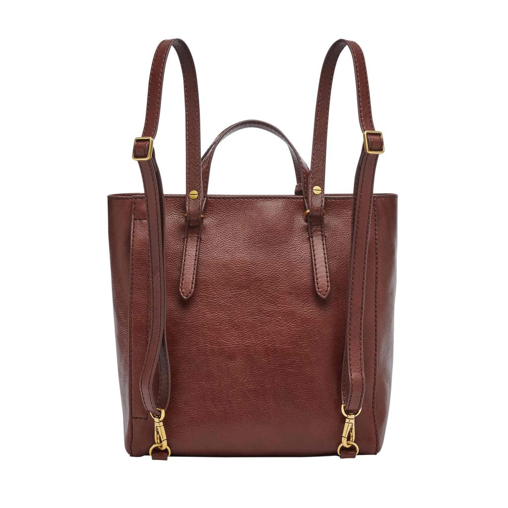 fossil camilla mini backpack Fossil Zb7667227 Camilla Small Leather Backpack Henna – Balilene