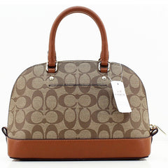 Coach F27583 Signature Mini Sierra Satchel Khaki Saddle