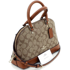 Coach F27583 Signature Mini Sierra Satchel Khaki Saddle