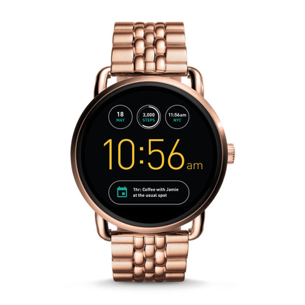 Jam Fossil Ftw2112 Gen 2 Smartwatch Q Wander Rose Gold Stainless Balilene