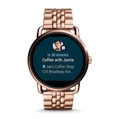 Fossil Ftw2112 Gen 2 Smartwatch Q Wander Rose Gold-tone Stainless Watch