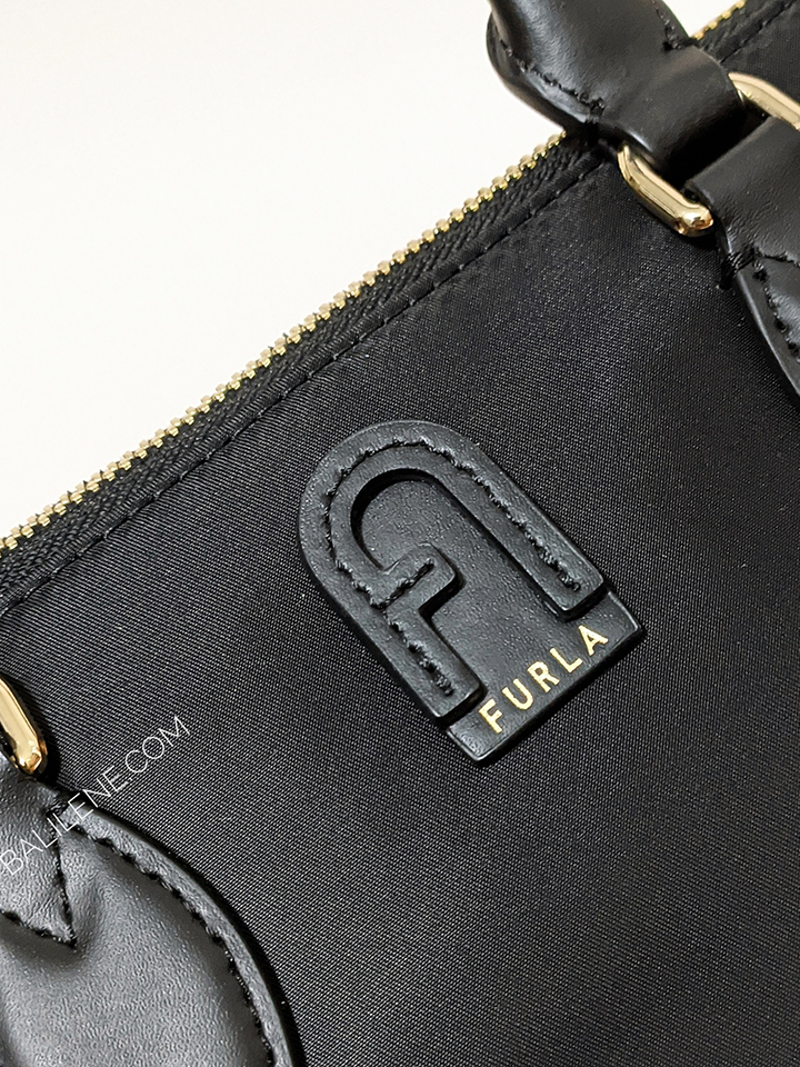 Furla Calipso Nylon Tote Small Bag Black