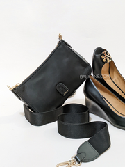 Furla Atena Nylon Crossbody Bag Black