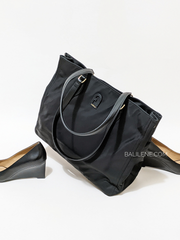 Furla Calipso Nylon Tote Large Bag Black