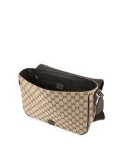 Gucci GG Guccissima Canvas Large Crossbody Messenger Bag Beige