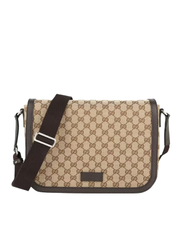 Gucci GG Guccissima Canvas Large Crossbody Messenger Bag Beige