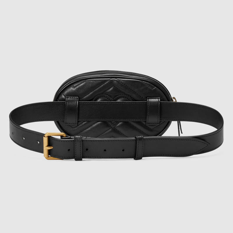Gucci GG Marmont Gucci 476434 Belt Bag Large Next Black Chevron