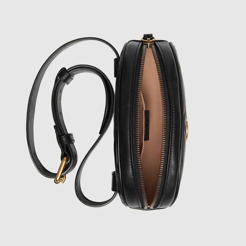 Gucci GG Marmont‎ 476434 belt bag Large Nextblack chevron leather