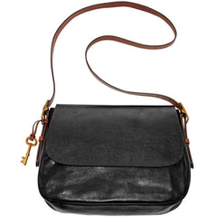 Fossil ZB6760001 Harper Large Saddle Crossbody Black