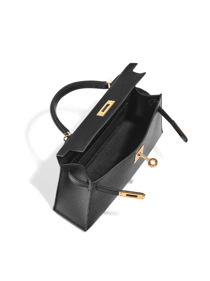 Hermes Kelly 20 Mini Sellier Noir Black Epsom Gold Hardware – Balilene