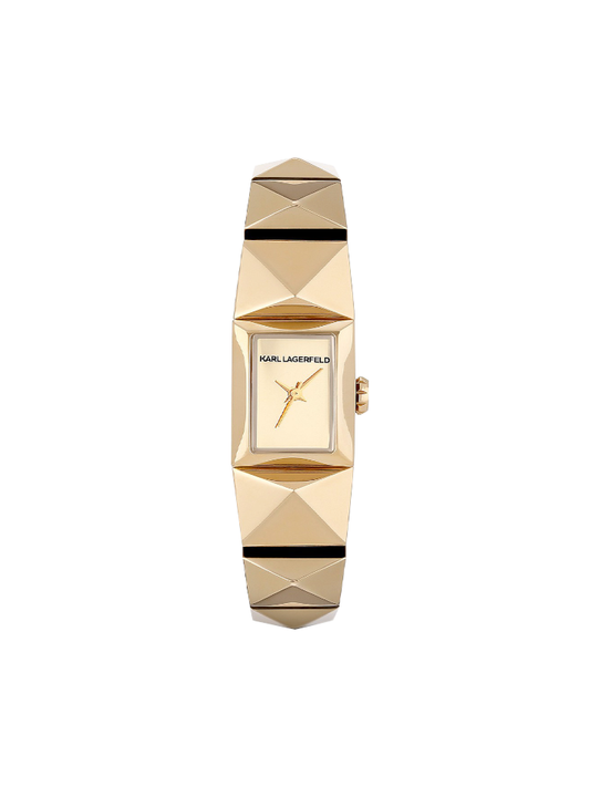 Karl Lagerfeld KL2609 Perspektive Women Metallic Gold-Tone Stainless Steel Pyramid Watch