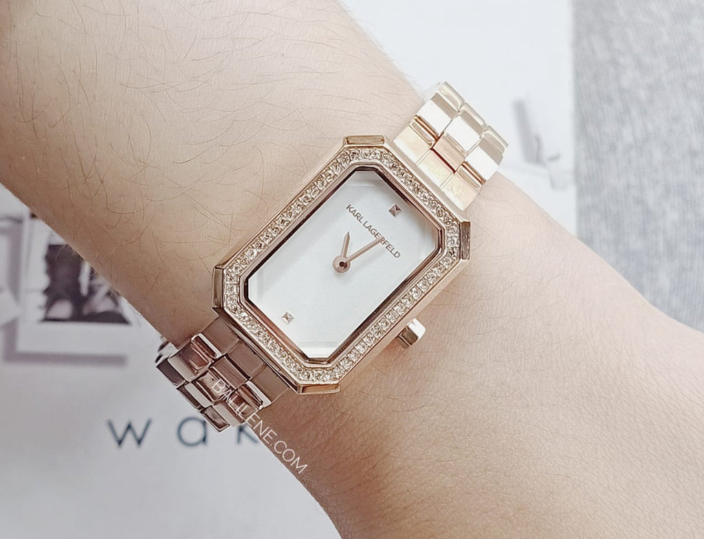 Karl lagerfeld rose gold on sale watch