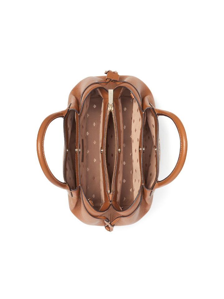    Kate-Spade-Dumpling-Pebbled-Leather-Small-Satchel-Warm-Gingerbread-Balilene-dalam