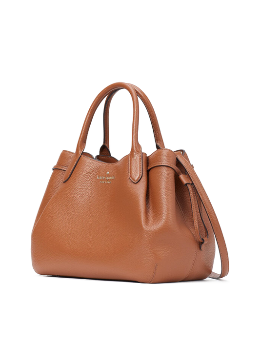    Kate-Spade-Dumpling-Pebbled-Leather-Small-Satchel-Warm-Gingerbread-Balilene-depan1
