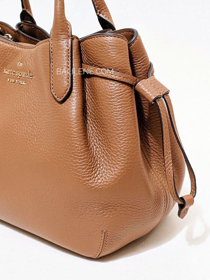    Kate-Spade-Dumpling-Pebbled-Leather-Small-Satchel-Warm-Gingerbread-Balilene-detail-samping