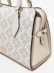 Kate Spade Flower Coated Canvas Casey Medium Satchel Parchment Multi