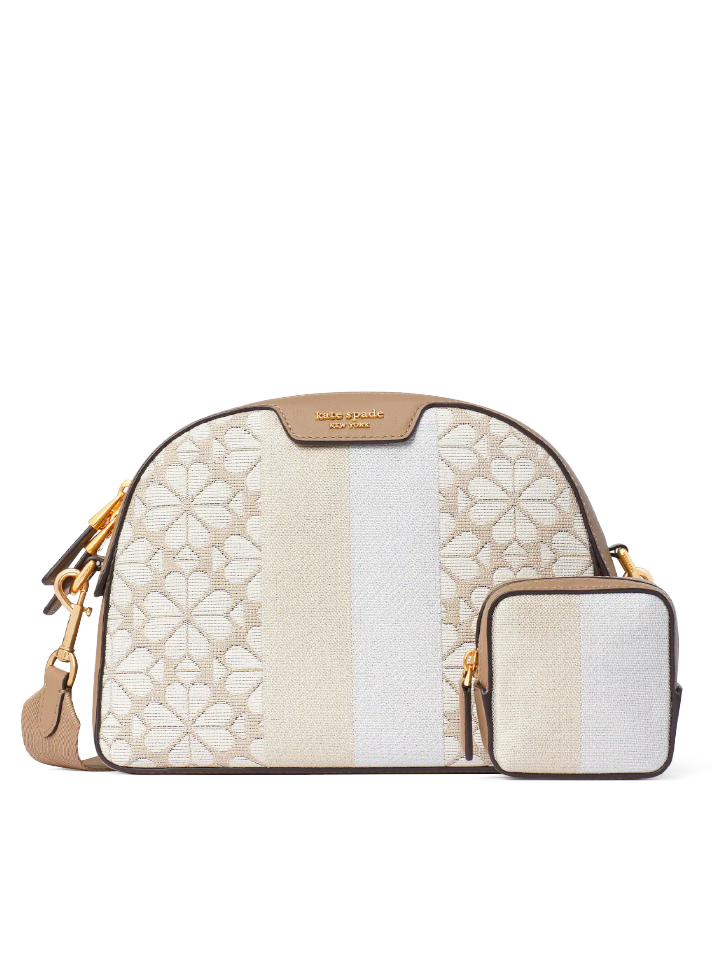 Kate-Spade-Flower-Jacquard-Addy-Medium-Dome-Crossbody-Natural-Multi-Balilene-depan1