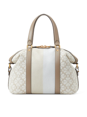    Kate-Spade-Flower-Jacquard-Stripe-Faye-Medium-Satchel-Natural-Multi-Balilene-depan