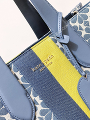 Kate Spade Flower Jacquard Stripe Manhattan Large Tote Morning Sky Multi