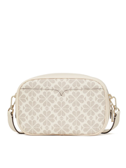 Kate Spade Infinite Spade Flower Coated Canvas Medium Camera Bag Parchment