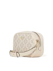 Kate Spade Infinite Spade Flower Coated Canvas Medium Camera Bag Parchment