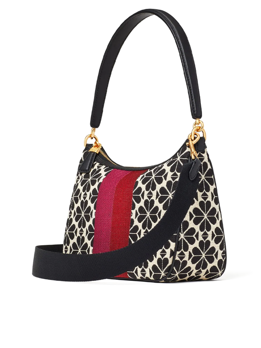 Kate-Spade-Jacquard-Stripe-Sam-Small-Convertible-Shoulder-Bag-Cream-Multi-Balilene-samping