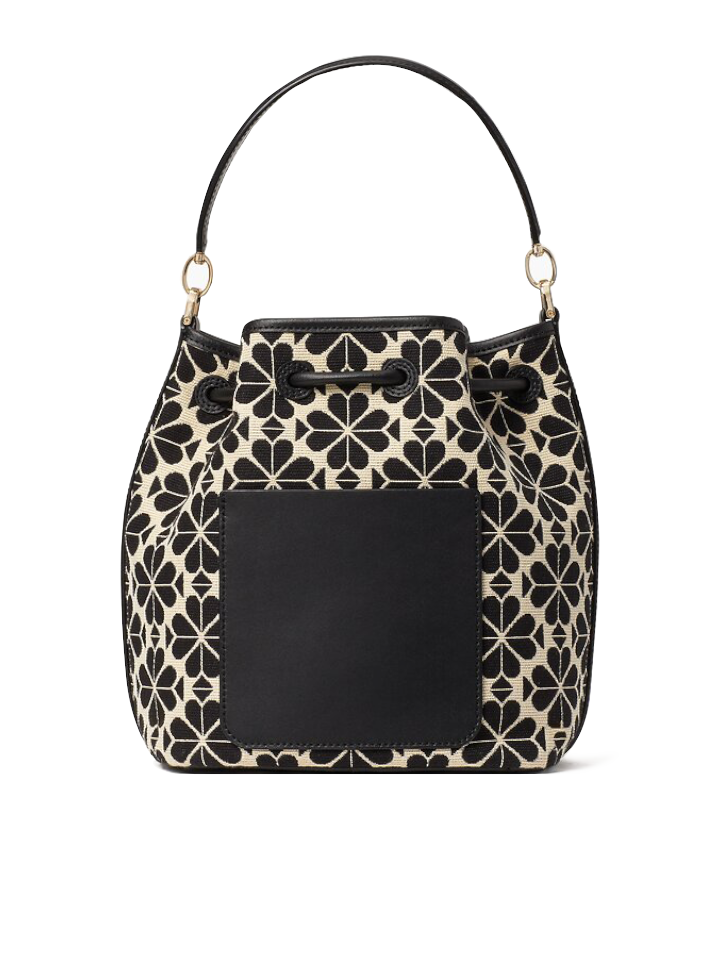 Kate Spade Flower Jacquard Stripe Medium Bucket Bag Cream Multi Kate Spade Flower Jacquard Stripe Medium Bucket Bag Cream Multi