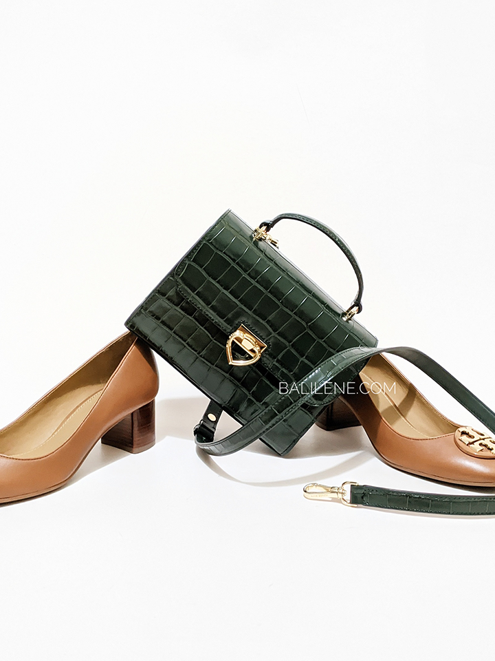 kate spade | Bags | Kate Spade Green Crocodile Handbag With Top Handle And  Crossbody Strap | Poshmark