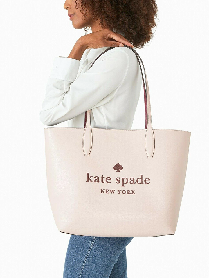    Kate-Spade-K4742-Glitter-On-Tote-Rose-Smoke-Balilene-onmodel