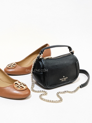 Kate Spade K7335 Smoosh Micro Crossbody Pebbled Leather Black