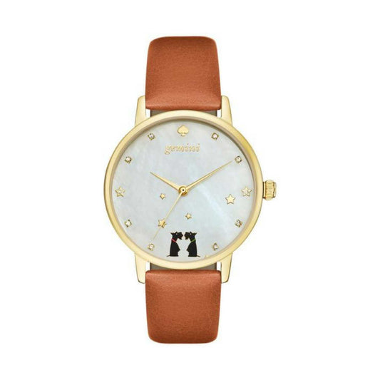 Kate-Spade-Ksw1192-Metro-Gold-Tone-Zodiac-Gemini-Brown
