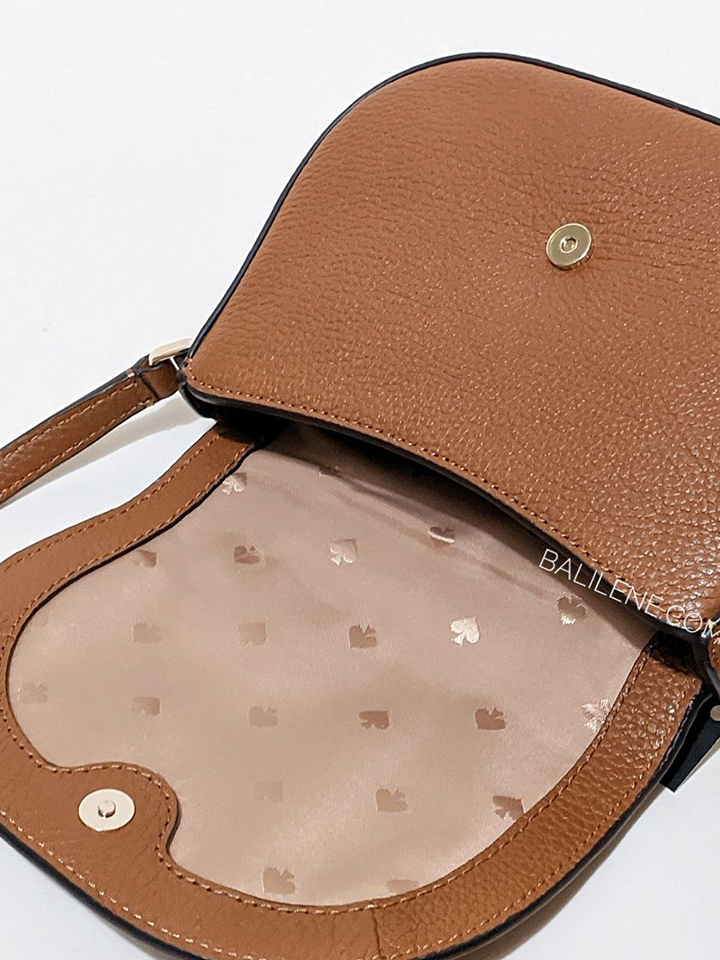 Kate Spade Leila Mini Flap Crossbody Bag Warm Gingerbread