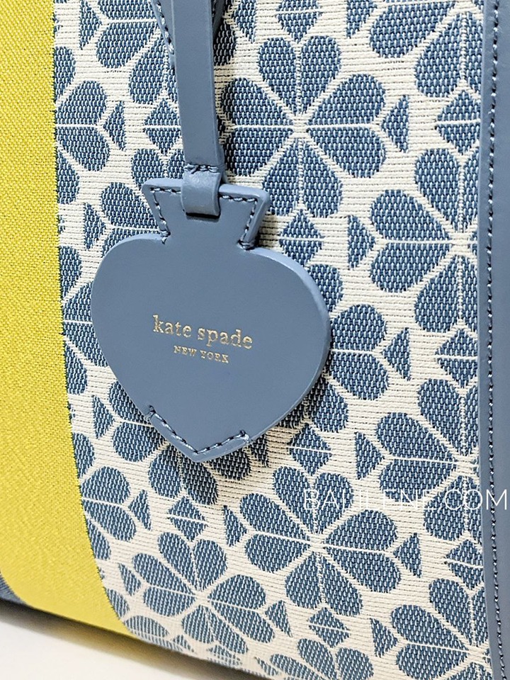 Kate Spade New York Women's Spade Flower Jacquard Market Medium Tote - Blue  Multi 
